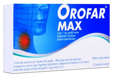 OROFAR MAX SMAK MIĘTOWY 20 pastylek