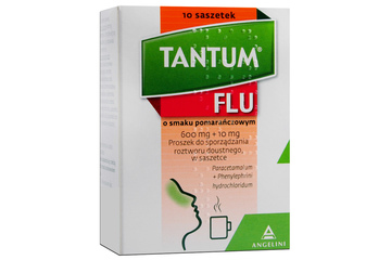 TANTUM FLU SMAK POMARAŃCZOWY 10 saszetek