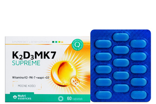 WITAMINA K2 MK7 100 mcg+D3 50 mcg+ WAPŃ 60 tabletek 