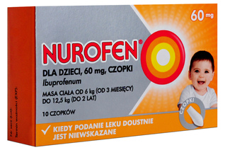 NUROFEN DLA DZIECI 60 mg 10 czopków