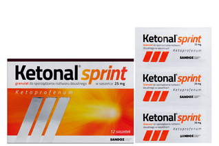 KETONAL SPRINT 25 mg 12 saszetek