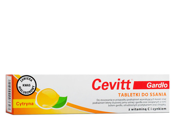 CEVITT GARDŁO SMAK CYTRYNOWY 20 tabletek do ssania