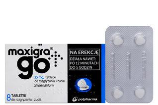 MAXIGRA GO 25 mg 8 tabletek do żucia