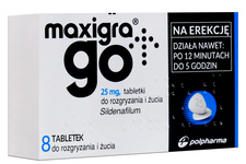 MAXIGRA GO 25 mg 8 tabletek do żucia