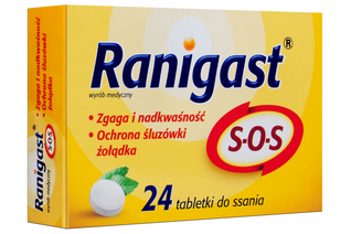 RANIGAST SOS smak cytrynowo-miętowy 24 tabletki do ssania