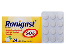 RANIGAST SOS smak cytrynowo-miętowy 24 tabletki do ssania