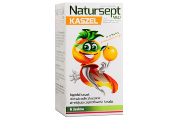 NATURSEPT MED KASZEL LIZAKI O SMAKU POMARAŃCZOWYM 6 lizaków