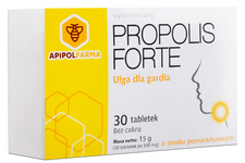 PROPOLIS FORTE ULGA DLA GARDŁA 30 tabletek do ssania smak pomarańczowy