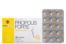 PROPOLIS FORTE ULGA DLA GARDŁA 30 tabletek do ssania smak pomarańczowy