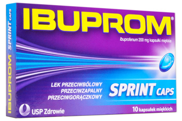 IBUPROM SPRINT CAPS 200 mg 10 kapsułek