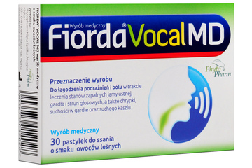 FIORDA VOCAL MD 30 pastylek do ssania o smaku owoców leśnych