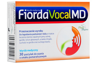 FIORDA VOCAL MD 30 pastylek do ssania o smaku pomarańczowym