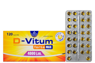 D-VITUM FORTE MAX 4000 j.m. 120 kapsułek