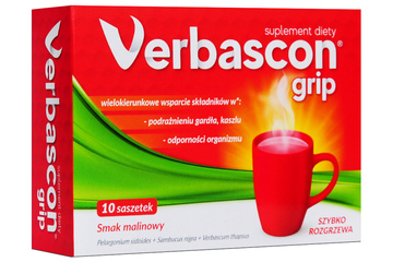 VERBASCON GRIP smak malinowy 10 saszetek