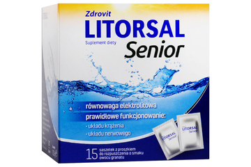 LITORSAL SENIOR smak owocu granatu 15 saszetek