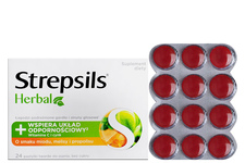 STREPSILS HERBAL smak miodu, melisy i propolisu 24 tabletki do ssania