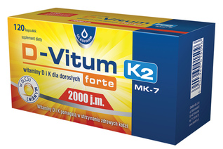 D-VITUM FORTE 2000 j.m. K2 MK-7 120 kapsułek