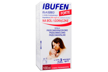 IBUFEN DLA DZIECI FORTE 200 mg/ 5 ml smak truskawkowy 100 ml zawiesina doustna