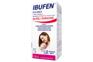 IBUFEN DLA DZIECI 100 mg/ 5 ml smak malinowy 100 ml zawiesina doustna