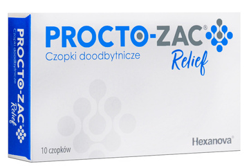 PROCTO-ZAC RELIEF CZOPKI DOODBYTNICZE 10 czopków