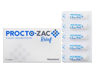 PROCTO-ZAC RELIEF CZOPKI DOODBYTNICZE 10 czopków