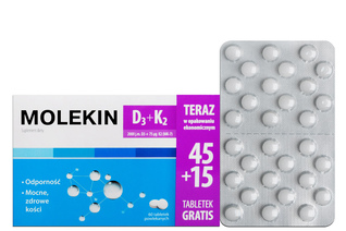 MOLEKIN D3 + K2 60 tabletek