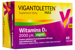 VIGANTOLETTEN MAX VEGAN 2000 j.m. 60 kapsułek