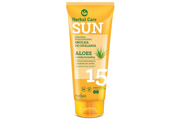 HERBAL CARE SUN SPF 15 ROŚLINNA WODOODPORNA EMULSJA DO OPALANIA ALOES Z WODĄ TERMALNĄ 150 ml