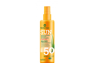 HERBAL CARE SUN SPF 50 ROŚLINNE WODOODPORNE MLECZKO DO OPALANIA FAMILIJNE ALOES Z WODĄ TERMALNĄ 200 ml