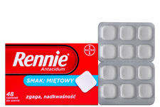 RENNIE ANTACIDUM SMAK MIĘTOWY 48 tabletek do ssania