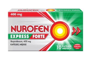 NUROFEN EXPRESS FORTE (IBUPROFEN 400 mg) 10 kapsułek
