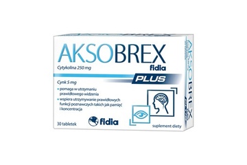 AKSOBREX PLUS 250mg/5mg, 30 tabletek.