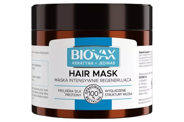 L'BIOTICA BIOVAX INTENSYWNIE REGENERUJĄCA MASECZKA KERATYNA + JEDWAB 250 ml