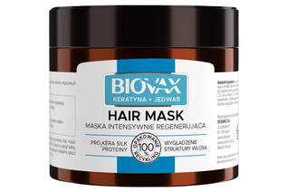 L'BIOTICA BIOVAX INTENSYWNIE REGENERUJĄCA MASECZKA KERATYNA + JEDWAB 250 ml