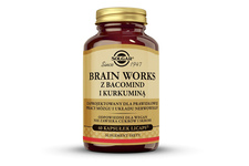 SOLGAR BRAIN WORKS Z BACOMIND I KURKUMINĄ 60 kapsułek