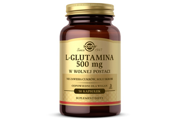 SOLGAR L-GLUTAMINA 500 mg 50 kapsułek
