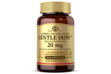 SOLGAR GENTLE IRON (ŻELAZO CHELAT) 20 mg 90 kapsułek