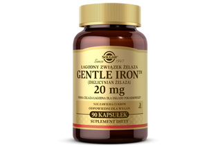 SOLGAR GENTLE IRON (ŻELAZO CHELAT) 20 mg 90 kapsułek