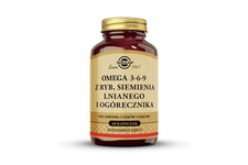 SOLGAR OMEGA 3-6-9 Z RYB, SIEMIENIA LNIANEGO I OGÓRECZNIKA 60 kapsułek