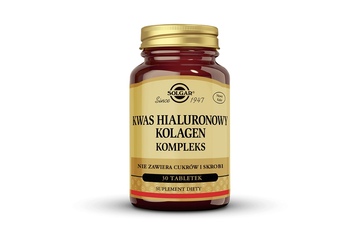SOLGAR KWAS HIALURONOWY KOLAGEN KOMPLEKS 30 tabletek