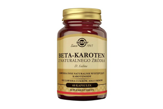 SOLGAR BETA-KAROTEN Z NATURALNEGO ŹRÓDŁA (OCEANIC BETACARO) 60 kapsułek