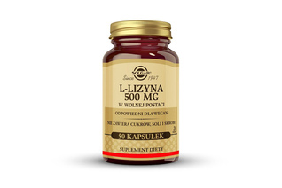 SOLGAR L-LIZYNA 500 mg W WOLNEJ POSTACI 50 kapsułek