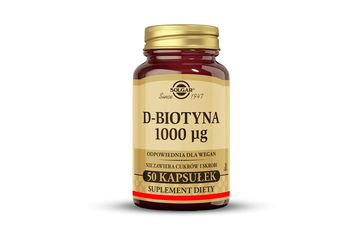 SOLGAR D-BIOTYNA 1000 mcg 50 kapsułek