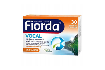 FIORDA VOCAL 30 pastylek do ssania o smaku pomarańczy