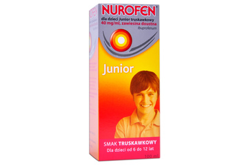 NUROFEN JUNIOR SMAK TRUSKAWKOWY 40 mg/1 ml 100 ml syrop