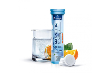 PROTEGO MAGNEZ B6 MUSUJĄCY 20 tabletek musujących o smaku pomarańczowym