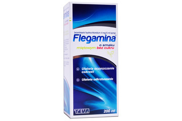 FLEGAMINA SMAK MIĘTOWY BEZ CUKRU 4mg/5ml 200 ml syrop