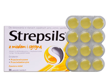 STREPSILS Z MIODEM I CYTRYNĄ 36 tabletek do ssania