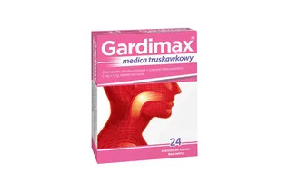 GARDIMAX MEDICA truskawkowy, tabletki do ssania 24 sztuki