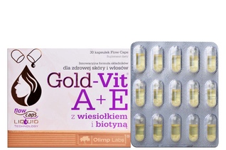 GOLD-VIT A+E Z WIESIOŁKIEM I BIOTYNĄ 30 kapsułek